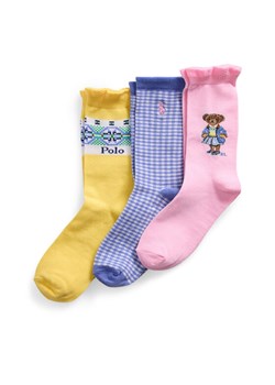 Zestaw 3 par wysokich skarpet dziecięcych Polo Ralph Lauren 448969099001 Kolorowy ze sklepu eobuwie.pl w kategorii Skarpetki dziecięce - zdjęcie 181264707