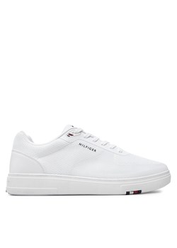 Sneakersy Tommy Hilfiger Modern Cup Knit Rwb FM0FM04942 Biały ze sklepu eobuwie.pl w kategorii Buty sportowe męskie - zdjęcie 181265547