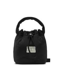 Torebka Tommy Jeans Tjw Hype Conscious Bucket Bag AW0AW14142 Czarny ze sklepu eobuwie.pl w kategorii Torebki worki - zdjęcie 181265597