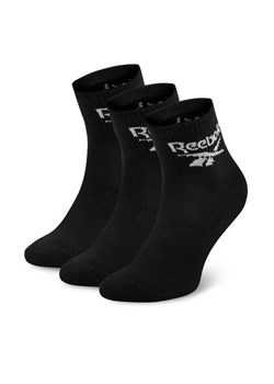 Zestaw 3 par wysokich skarpet unisex Reebok R0427-SS24 (3-pack) Czarny ze sklepu eobuwie.pl w kategorii Skarpetki męskie - zdjęcie 181265896