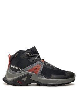 Trekkingi Salomon X Raise Mid Gore-Tex L47458000 Czarny ze sklepu eobuwie.pl w kategorii Buty trekkingowe dziecięce - zdjęcie 181265907