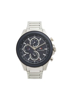 Zegarek Tommy Hilfiger Clark 1792080 Srebrny ze sklepu eobuwie.pl w kategorii Zegarki - zdjęcie 181266146