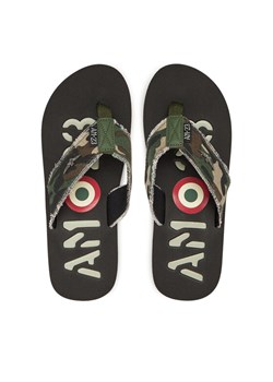 Japonki Aeronautica Militare 251SC310CT3593 Khaki ze sklepu eobuwie.pl w kategorii Klapki męskie - zdjęcie 181266245