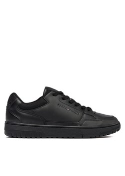 Sneakersy Tommy Hilfiger Th Basket Core Leather Ess FM0FM05040 Czarny ze sklepu eobuwie.pl w kategorii Buty sportowe męskie - zdjęcie 181267085