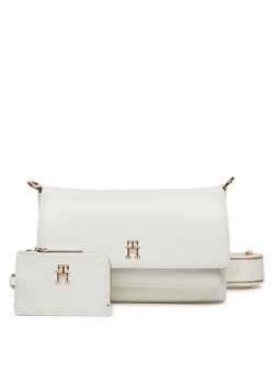 Torebka Tommy Hilfiger Th Joy Crossover AW0AW16813 Écru ze sklepu eobuwie.pl w kategorii Listonoszki - zdjęcie 181267399