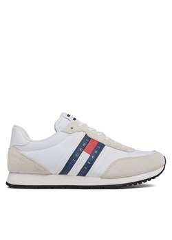 Sneakersy Tommy Jeans Tjm Runner Casual Ess EM0EM01351 Biały ze sklepu eobuwie.pl w kategorii Buty sportowe męskie - zdjęcie 181267749