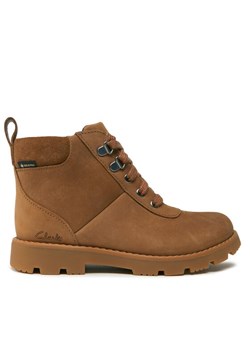 Trzewiki Clarks Heath Go Gtx Gore-Tex 261626797 Brązowy ze sklepu eobuwie.pl w kategorii Buty zimowe dziecięce - zdjęcie 181267858