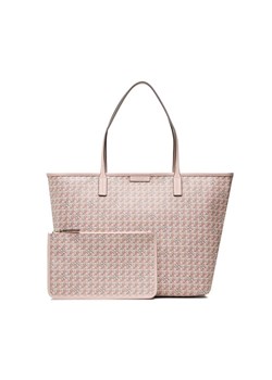 Torebka Tory Burch Basketweave Tote 145634 Różowy ze sklepu eobuwie.pl w kategorii Torby Shopper bag - zdjęcie 181268186
