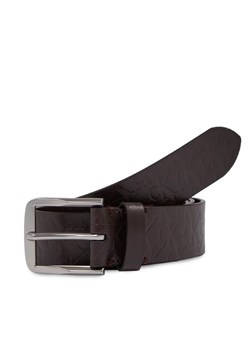 Pasek Męski Calvin Klein Jeans Classic Flat Lthr Belt 35Mm Aop K50K511518 Brązowy ze sklepu eobuwie.pl w kategorii Paski męskie - zdjęcie 181268547