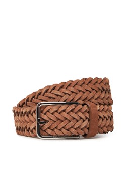 Pasek Męski Calvin Klein Warmth Braided Suede 35Mm K50K512841 Brązowy ze sklepu eobuwie.pl w kategorii Paski męskie - zdjęcie 181268917