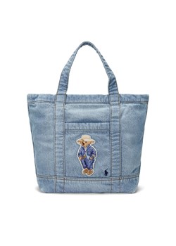 Torebka Polo Ralph Lauren Bear-patch 428960636001 Niebieski ze sklepu eobuwie.pl w kategorii Torby Shopper bag - zdjęcie 181271025