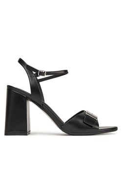 Sandały Calvin Klein Heel Sandal 85 W/Ck Hw - Lth HW0HW02485 Czarny ze sklepu eobuwie.pl w kategorii Sandały damskie - zdjęcie 181271685