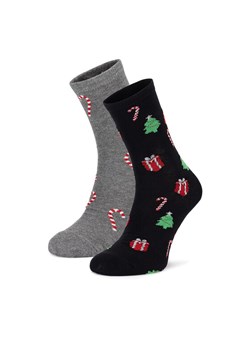 Zestaw 2 par wysokich skarpet męskich Lasocki 2MB-001-AW24 (2-pack) Szary ze sklepu eobuwie.pl w kategorii Skarpetki męskie - zdjęcie 181272069