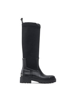 Kalosze Calvin Klein Jeans High Rainboot Neoprene YW0YW00838 Czarny ze sklepu eobuwie.pl w kategorii Kalosze damskie - zdjęcie 181272207