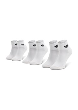 Zestaw 3 par wysokich skarpet unisex adidas Mid-Cut Crew FT8529 Biały ze sklepu eobuwie.pl w kategorii Skarpetki damskie - zdjęcie 181272545