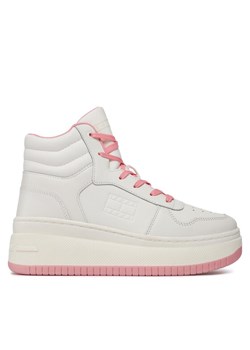 Sneakersy Tommy Jeans Tjw Retro Basket Mc Lace Up EN0EN02422 Écru ze sklepu eobuwie.pl w kategorii Buty sportowe damskie - zdjęcie 181272916