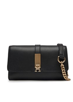 Torebka Tommy Hilfiger Th Heritage Mini Crossover Chain AW0AW17222 Czarny ze sklepu eobuwie.pl w kategorii Kopertówki - zdjęcie 181273177