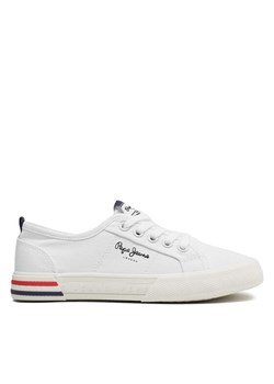 Tenisówki Pepe Jeans Brady Basic G PGS30561 Biały ze sklepu eobuwie.pl w kategorii Trampki dziecięce - zdjęcie 181273236