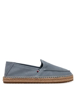 Espadryle Tommy Hilfiger Hilfiger Flex Espa Suede Loafer FM0FM05392 Szary ze sklepu eobuwie.pl w kategorii Espadryle męskie - zdjęcie 181273727