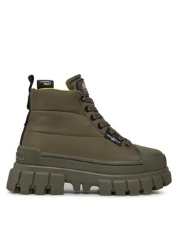 Trapery Palladium Revolt Boot Overcush 98863-325-M Khaki ze sklepu eobuwie.pl w kategorii Workery damskie - zdjęcie 181273837