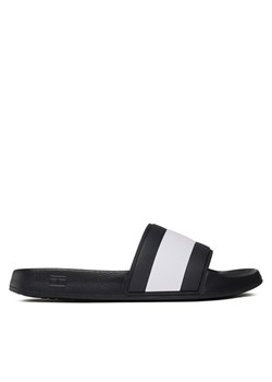 Klapki Tommy Hilfiger Rubber Th Flag Pool Slide FM0FM04236 Granatowy ze sklepu eobuwie.pl w kategorii Klapki męskie - zdjęcie 181273956