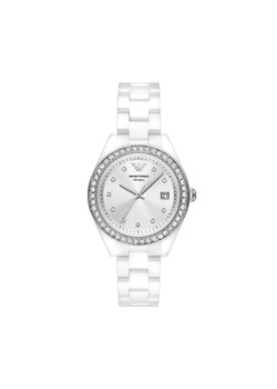 Zegarek Emporio Armani Leo AR70014 Srebrny ze sklepu eobuwie.pl w kategorii Zegarki - zdjęcie 181274068
