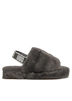 Kapcie Ugg K Fluff Yeah Slide 1098494K Szary ze sklepu eobuwie.pl w kategorii Kapcie dziecięce - zdjęcie 181274106