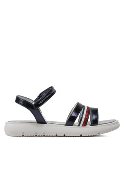 Sandały Tommy Hilfiger Stripes Velcro T4A2-32771-1372 S Granatowy ze sklepu eobuwie.pl w kategorii Sandały dziecięce - zdjęcie 181274437