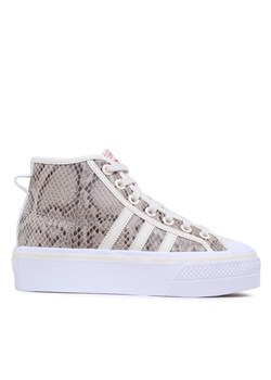 Trampki adidas Nizza Platform Mid Shoes HQ1981 Beżowy ze sklepu eobuwie.pl w kategorii Trampki damskie - zdjęcie 181274685