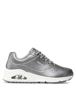 Sneakersy Skechers Rose Bold 73691/GUN Srebrny ze sklepu eobuwie.pl w kategorii Buty sportowe damskie - zdjęcie 181275168