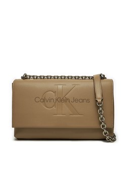 Torebka Calvin Klein Jeans K60K612221 Brązowy ze sklepu eobuwie.pl w kategorii Listonoszki - zdjęcie 181275338