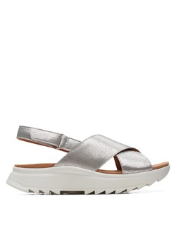 Sandały Clarks DashLite Wish 26171951 Srebrny ze sklepu eobuwie.pl w kategorii Sandały damskie - zdjęcie 181275598