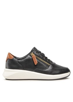 Sneakersy Clarks Un Rio Zip 261680184 Czarny ze sklepu eobuwie.pl w kategorii Buty sportowe damskie - zdjęcie 181276005