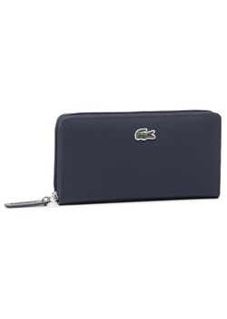 Duży Portfel Damski Lacoste L Zip Wallet NF2900PO Granatowy ze sklepu eobuwie.pl w kategorii Portfele damskie - zdjęcie 181276006