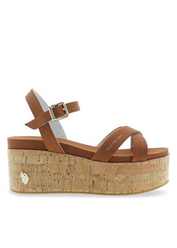 Sandały U.S. Polo Assn. Loren LOREN002 Brązowy ze sklepu eobuwie.pl w kategorii Sandały damskie - zdjęcie 181276076