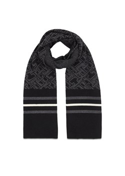 Szalik Tommy Hilfiger Monogram Aop Scarf AM0AM12110 Czarny ze sklepu eobuwie.pl w kategorii Szaliki i chusty damskie - zdjęcie 181276227