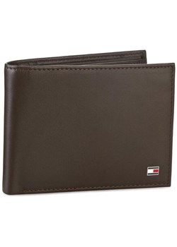 Duży Portfel Męski Tommy Hilfiger Eton Cc Flap And Coin Pocket AM0AM00652/83362 Brązowy ze sklepu eobuwie.pl w kategorii Portfele męskie - zdjęcie 181276679