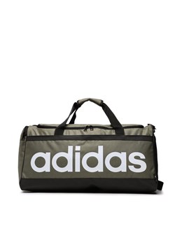 Torba adidas Essentials Linear Duffel Bag Medium HR5350 Zielony ze sklepu eobuwie.pl w kategorii Torby sportowe - zdjęcie 181277129