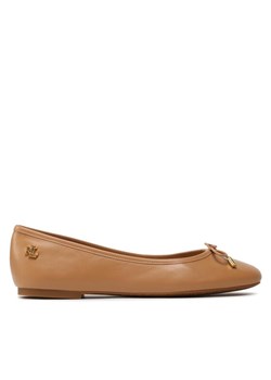 Baleriny LAUREN RALPH LAUREN Jayna 802824650015 Brązowy ze sklepu eobuwie.pl w kategorii Balerinki - zdjęcie 181278127