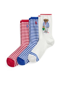 Zestaw 3 par wysokich skarpet damskich Polo Ralph Lauren 455972026001 Kolorowy ze sklepu eobuwie.pl w kategorii Skarpetki damskie - zdjęcie 181278576