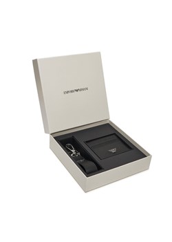 Zestaw etui na karty i brelok Emporio Armani Y4R606 Y138E 81072 Czarny ze sklepu eobuwie.pl w kategorii Portfele męskie - zdjęcie 181278895