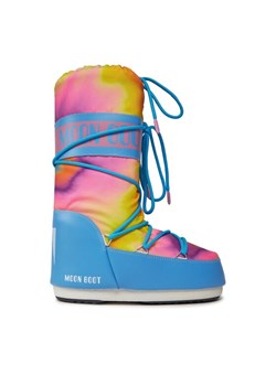 Śniegowce Moon Boot Tie Dye 14028400001 S Niebieski ze sklepu eobuwie.pl w kategorii Śniegowce damskie - zdjęcie 181279149