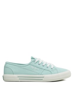 Tenisówki Pepe Jeans Brady Basic W PLS31287 Turkusowy ze sklepu eobuwie.pl w kategorii Trampki damskie - zdjęcie 181279749