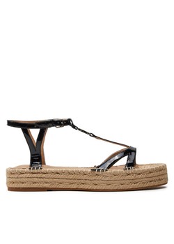 Espadryle Lauren Ralph Lauren 802935579001 Czarny ze sklepu eobuwie.pl w kategorii Sandały damskie - zdjęcie 181280278