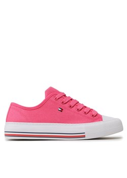 Trampki Tommy Hilfiger Low Cut Lace-Up T3A9-32677-0890313 S Różowy ze sklepu eobuwie.pl w kategorii Trampki dziecięce - zdjęcie 181280306