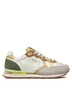 Sneakersy Pepe Jeans Brit Print W PLS40010 Biały ze sklepu eobuwie.pl w kategorii Buty sportowe damskie - zdjęcie 181280389