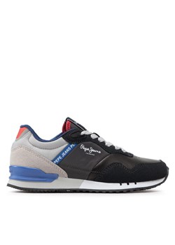 Sneakersy Pepe Jeans London One Cover B PBS30538 Czarny ze sklepu eobuwie.pl w kategorii Buty sportowe dziecięce - zdjęcie 181280486