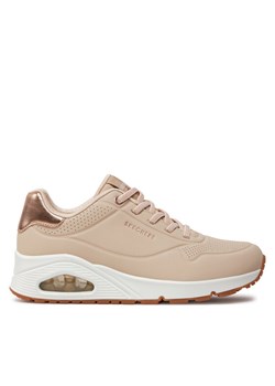 Sneakersy Skechers Uno Shimmer Away 155196/NAT Różowy ze sklepu eobuwie.pl w kategorii Buty sportowe damskie - zdjęcie 181280778