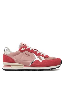 Sneakersy Pepe Jeans Brit Heritage W PLS31474 Różowy ze sklepu eobuwie.pl w kategorii Buty sportowe damskie - zdjęcie 181280838