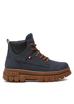 Trapery Tommy Hilfiger T3X5-33706-1269800 S Granatowy ze sklepu eobuwie.pl w kategorii Buty zimowe dziecięce - zdjęcie 181281755
